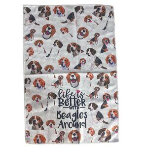 Life Is Better With Beagles Dog Towel Unique Pet Lover Gift New